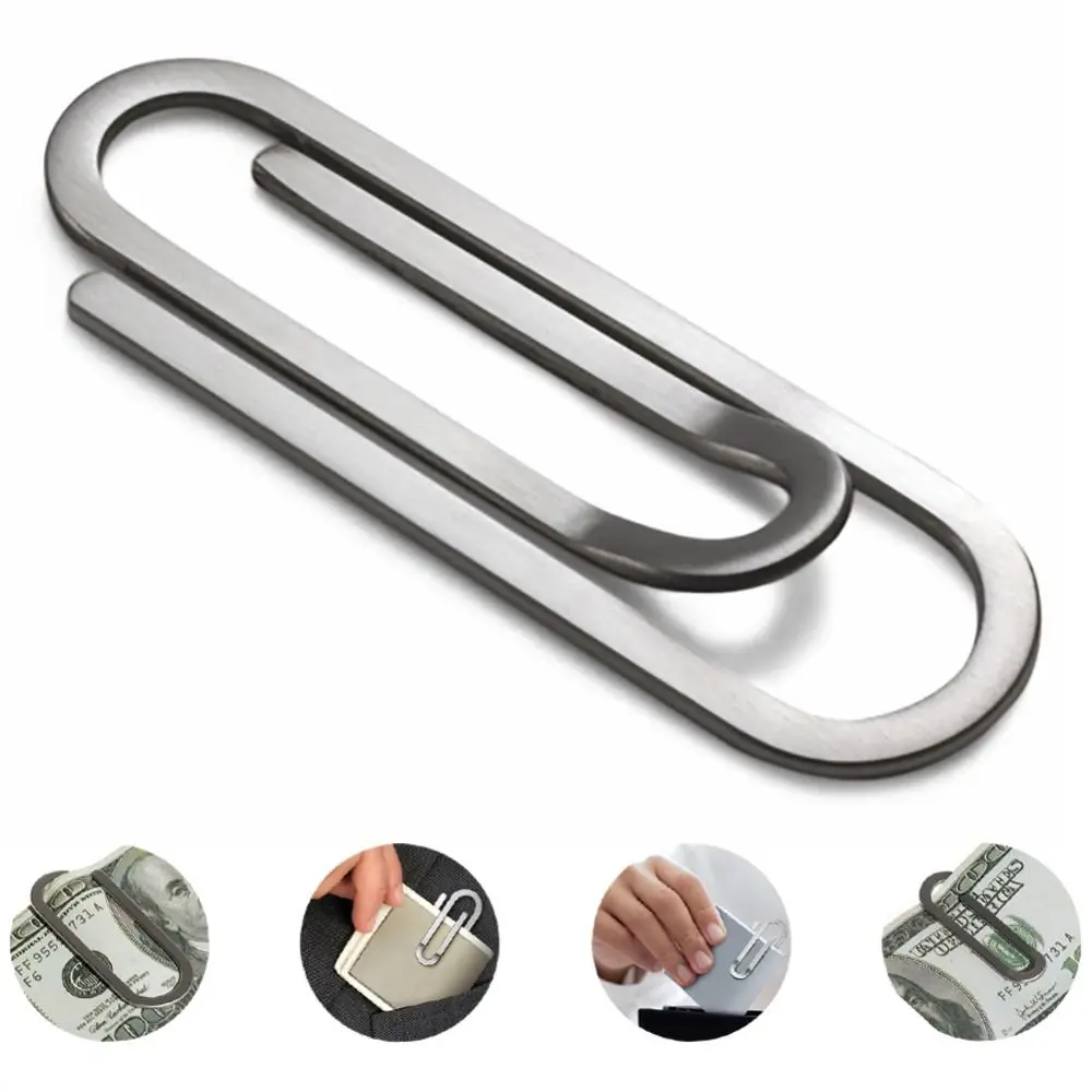 2025 NEW Creative Money Clips Stainless Steel Ultra Thin Banknote Folder Minimalist Front Pocket Wallet Daily Carry