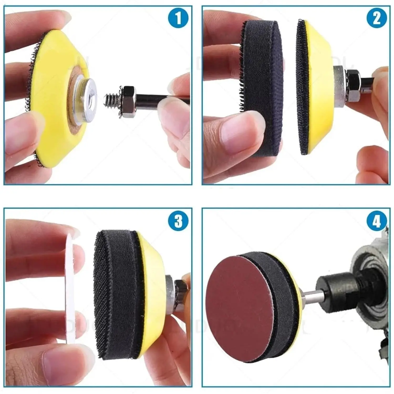 Papel de lija de 3 pulgadas, discos de lijado en seco y húmedo de 75MM, gancho y bucle, grano 60-5000, 15-45 Uds. Para pulido de faros de coche, restauración de reparación