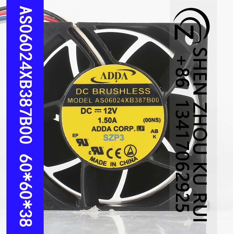 

Authentic XieXi ADDA 12V 1.50A Converter EC 6038 6CM Inverter with Powerful Speed Control Function AS06024XB387B00 Cooling Fan