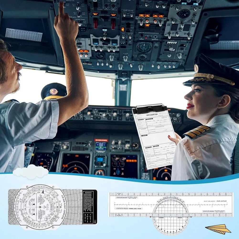 DT38 Aviation Pilot Tools Kit E6b Flight Computer Calculator Aviation Aluminum Kneeboard Essential Pilot Accessories Gifts