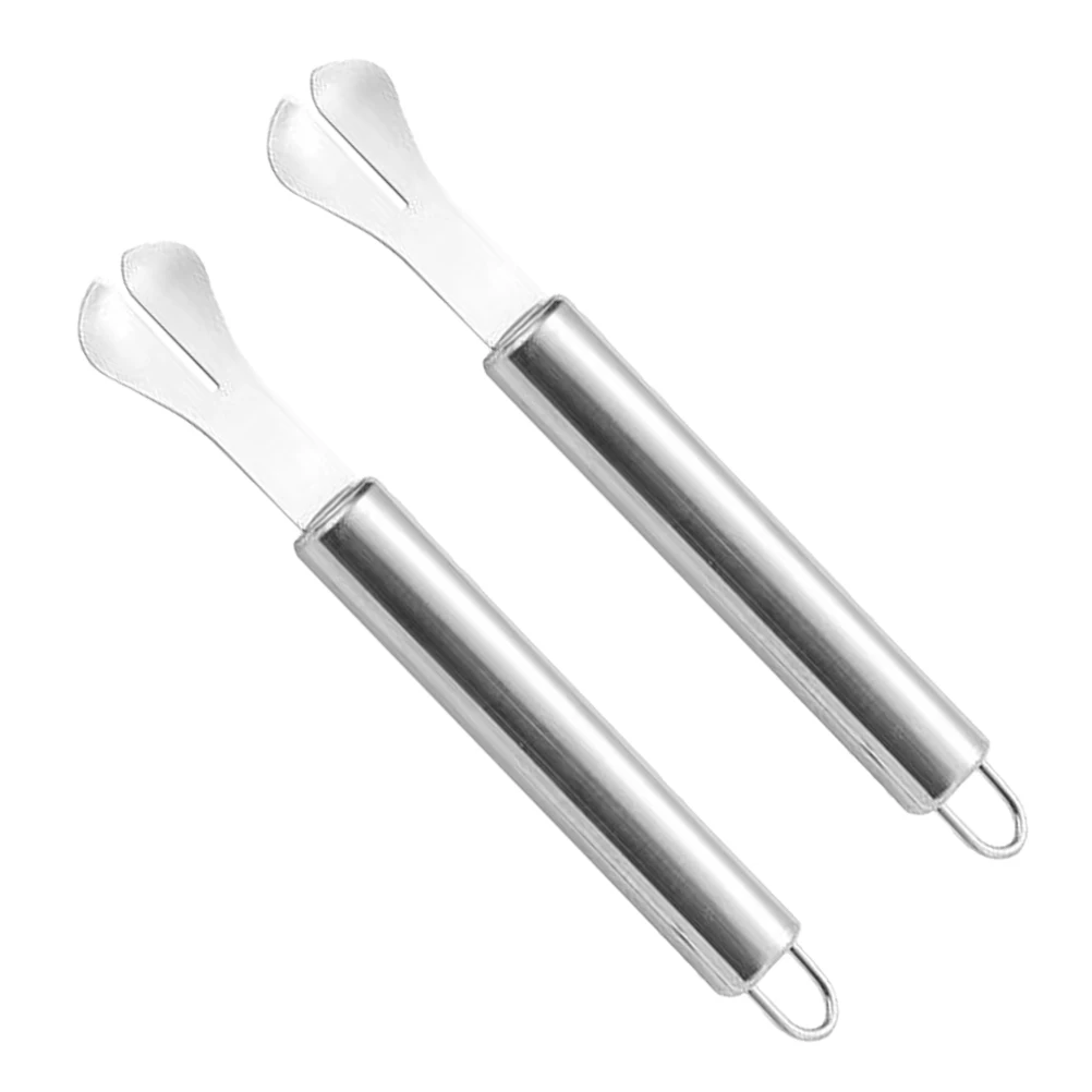

2pcs Stainless Steel Poultry Intestine Cutter Oil Scraping Groove Easy Cleaning Kitchen Tool Chicken Duck Goose Seafood