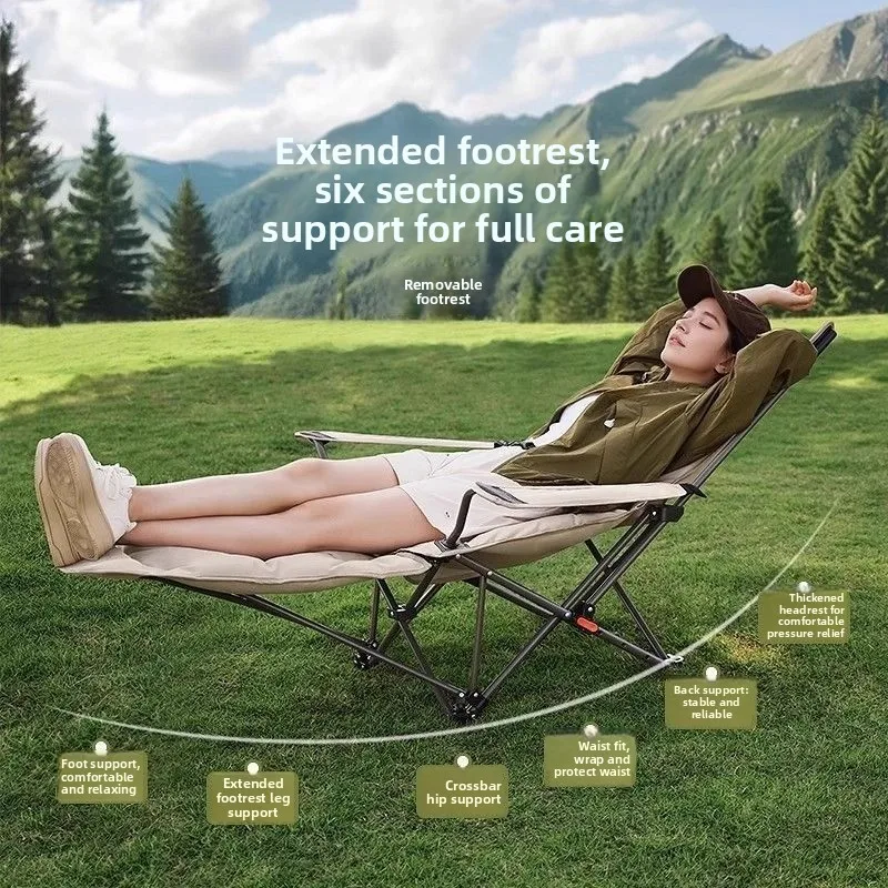 Fishing Chair, Portable Foldable Lazy Lounge Chair for Outdoor Beach Home, Adjustable Multifunctional Angling Seat Fishing Gear