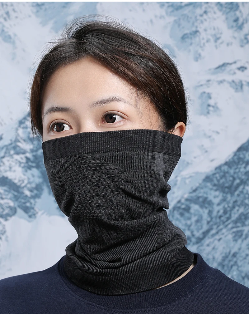 WEST BIKING Winter Atmungsaktiver Thermischer Gestrickter Nackenwärmer Gesichtsmaske Komfortabler Nackenwärmer für Radfahren, Skifahren, Wandern – Detail 12