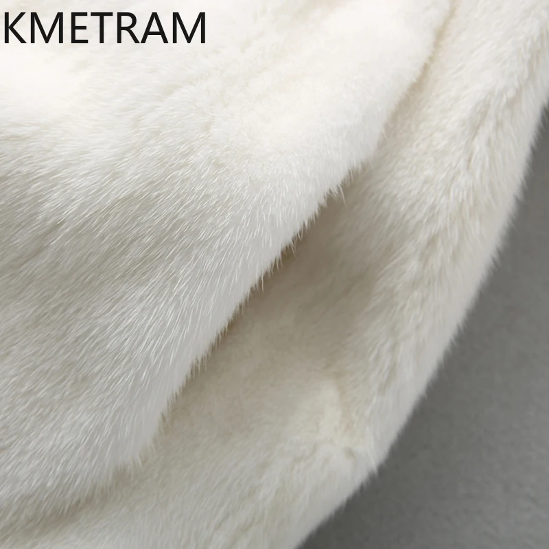 Natural Whole Mink Fur Coat Women Luxury White Real Fur Jacket with Hood High Quality Winter Woman Clothing Furry Jackets 2025
