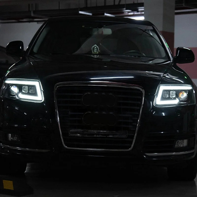Racing Parts Cars Bus Headlight AQD08 Led Headlight Assembly 30W Car Headlight Strip Modification Light for Audi A6 C6 2005-2011