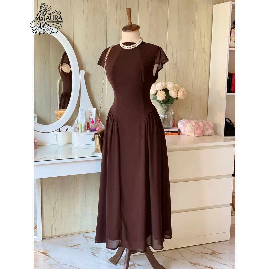 

Aura Custom Made Gala Dresses Elegant Evening Party Dress Tulle A Word Royal Blue Prom Dresses 2026 Luxury Prom Round Neck Woman