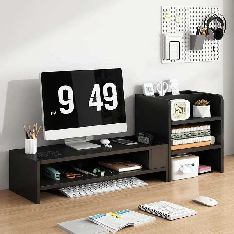 Modern Minimalist Computer Monitor Stand Office Desktop Screen Support Riser Shelf Storage Decorative Rack for Home Decor