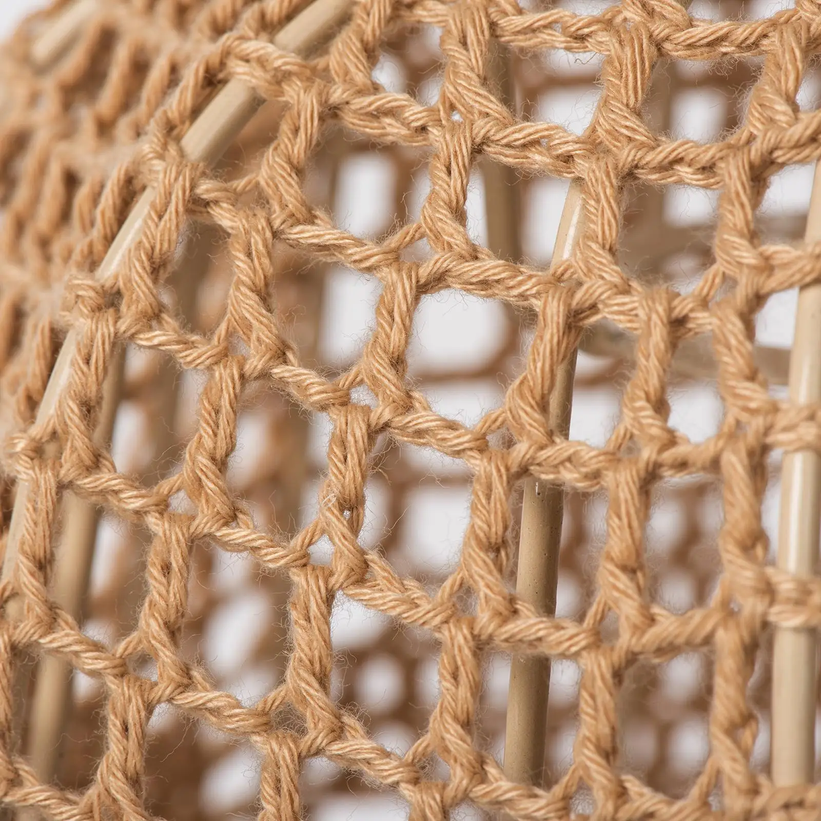 Woven Lampshade Retro Hanging Lamp Shade Cotton Rope Ceiling Lantern Cover for E27 Bulb Pendant Light Fixture Home Decor