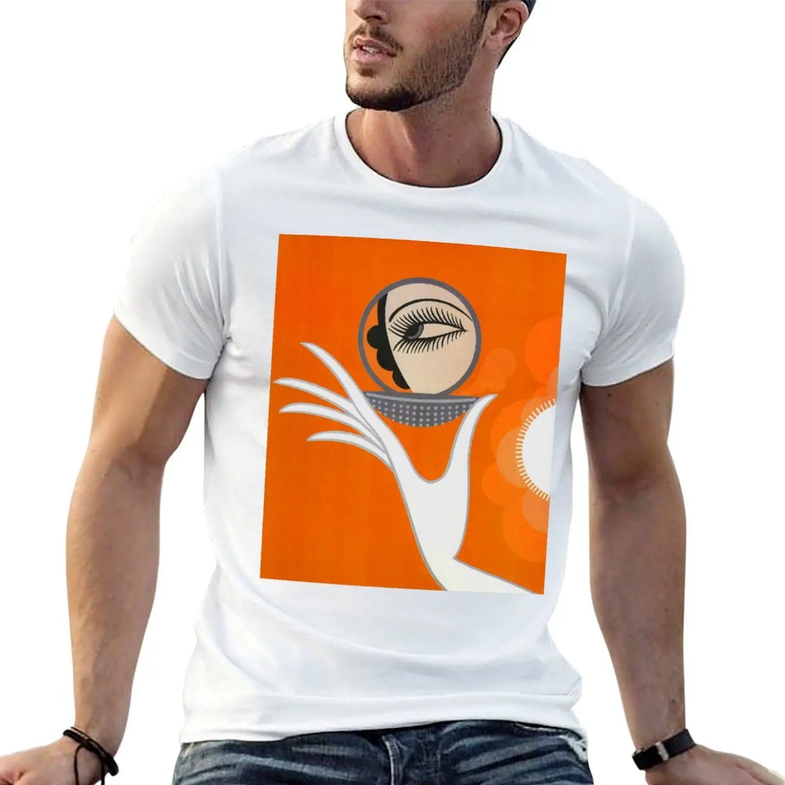 Vintage Art Deco cute makeup fashion art T-Shirt t shirts for man graphic tees man t shirt luxury man t shirts for men T-shirt
