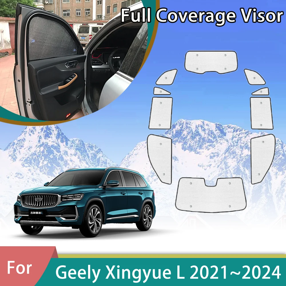 

For Geely Xingyue L 2020 2021 2022 2023 2024 Car Anti-UV Full Sunshade Cover Protection Stickers Sunshading Board Accessories