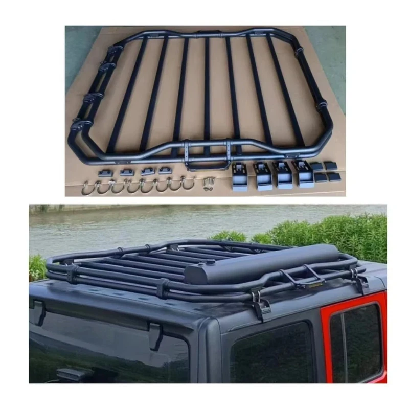 High Quality Black Aluminum Alloy Roof Rack For Wrangler JK JL 2007+