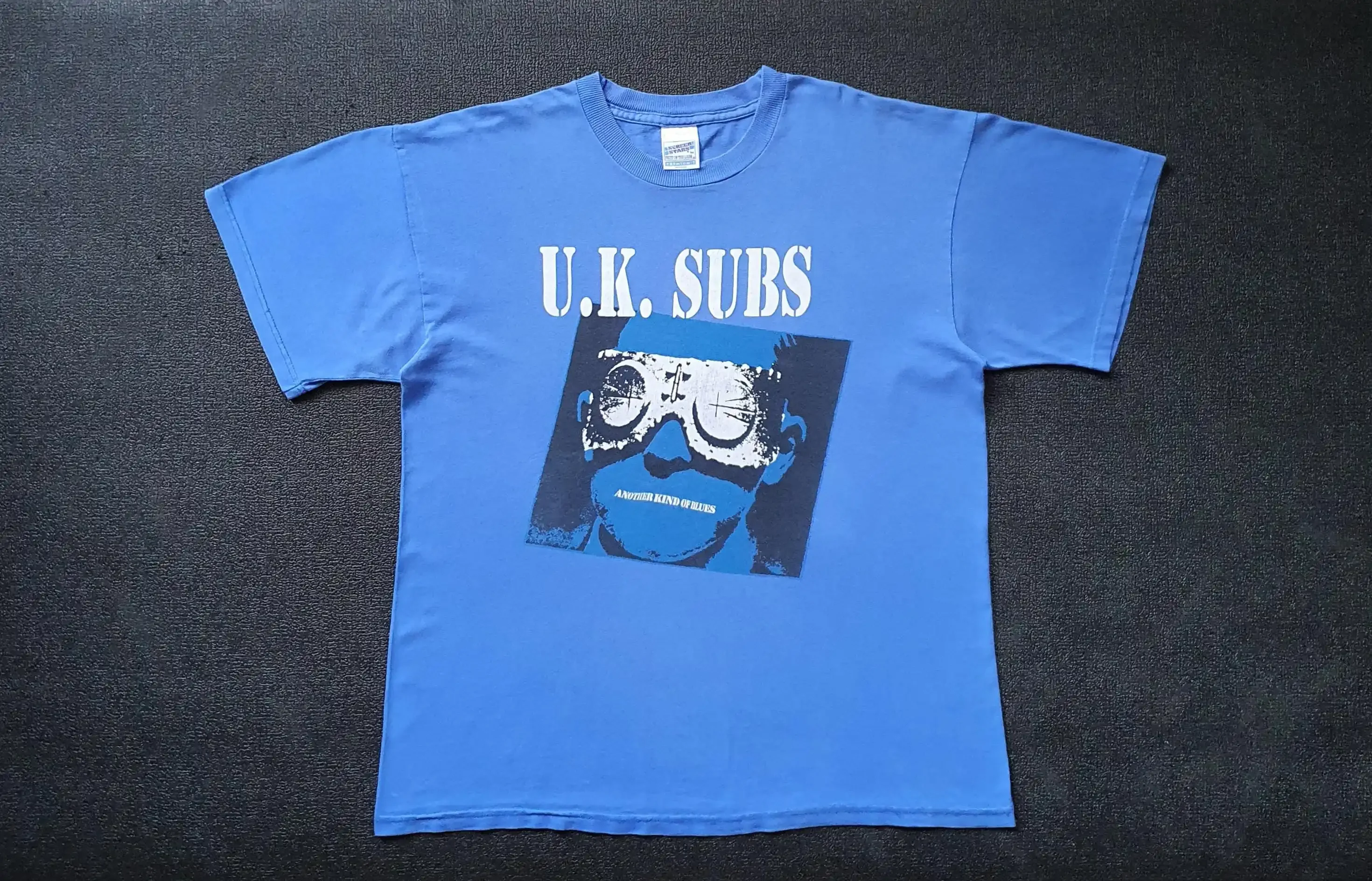 Camiseta vintage UK SUBS Another Kind of Blues de los años 90, talla X Large, rara, de los años 90, Post punk, hardcore, Street Oi, Charlie Harper, Reino Unido