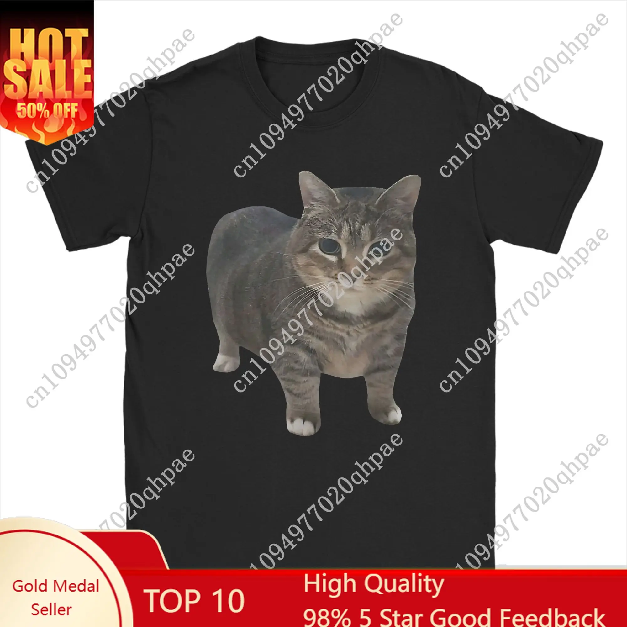 

Men's OIIA OIIA Spinning Cat Meme T Shirts Funny Brainrot Cotton Tops Fashion Short Sleeve Round Neck Tees Plus Size T-Shirts