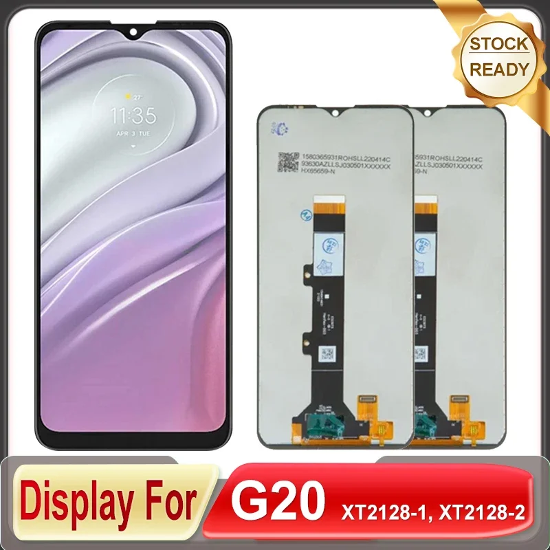 Pantalla LCD IPS de 6,5 pulgadas para Motorola Moto G20, montaje de digitalizador con pantalla táctil, piezas de repuesto XT2128-1, XT2128-2