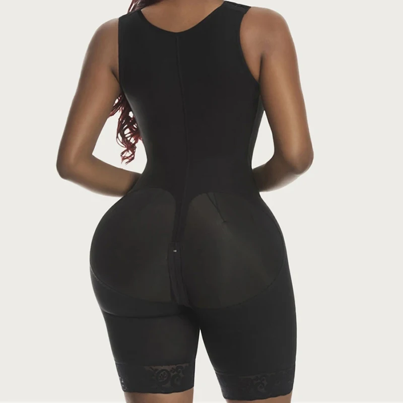 Women Fajas Colombian Shapewear High Compression Bodysuit Slimming Short Tummy Control Underwear Shaping Body Shaper With Buckle