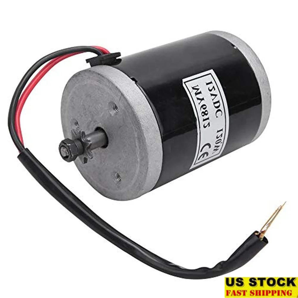 High Speed 12V 120W Brushed Motor with Metal Belt Pulley Electric Scooter Replacement