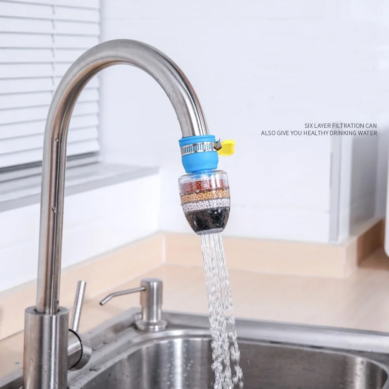 5-layers Purifier Tap Filter Water Saving Kitchen Faucet Bubbler Activated Carbon Filtration Shower Head Nozzle Cleaning Filters