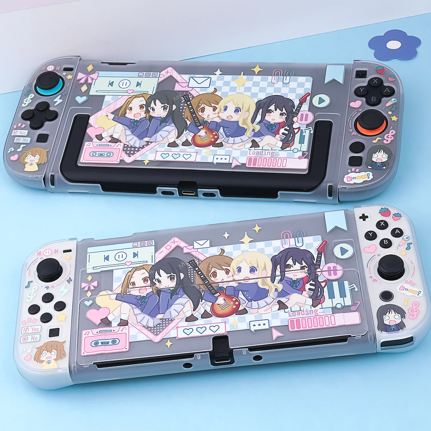New Cartoon K-On! Switch Protective Case Frosted Transparent Console Cover for Nintendo Switch 2/OLED Controllers Joy-Con Cover view 2