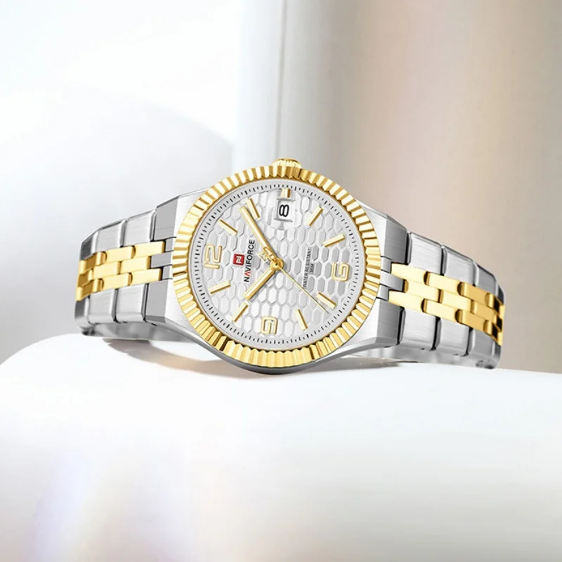 NF5079 NAVIFORCE Women New Watch High Quality Waterproof Ladies Quartz WristWatches Female Steel Bracelet Romantic Reloj Mujer