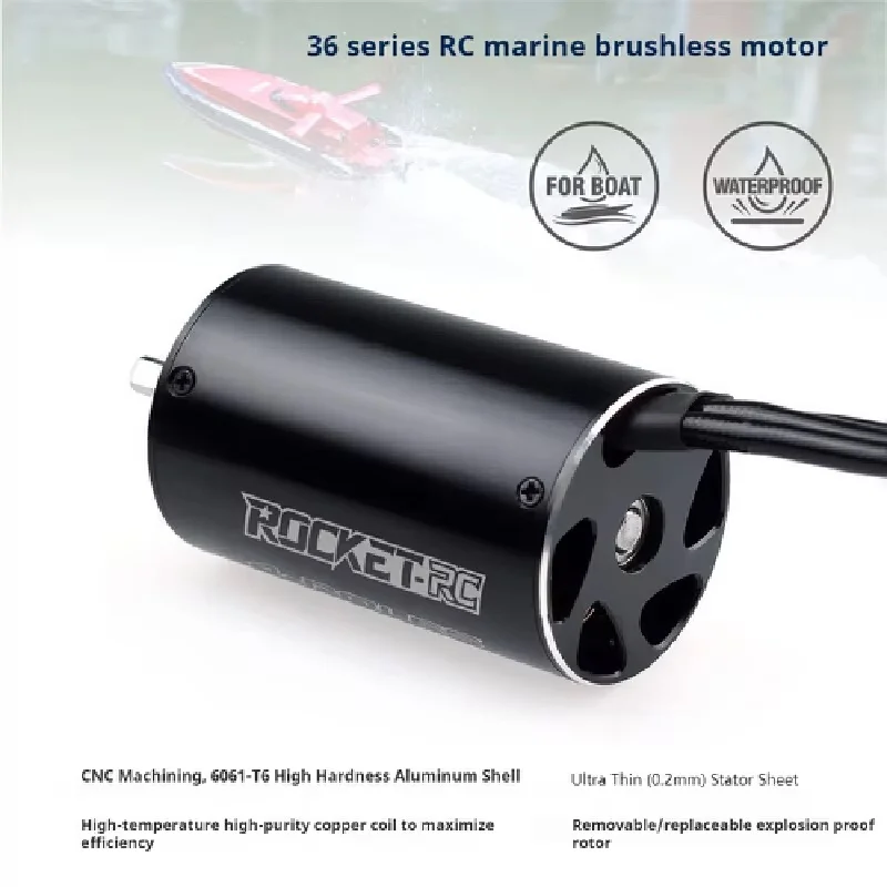 Rocket Rc 3660/3670/3680 Sensory Brushless Marine Motor Rc Ship Model High Speed High Power Motor Children'S Hot Toy Accessories