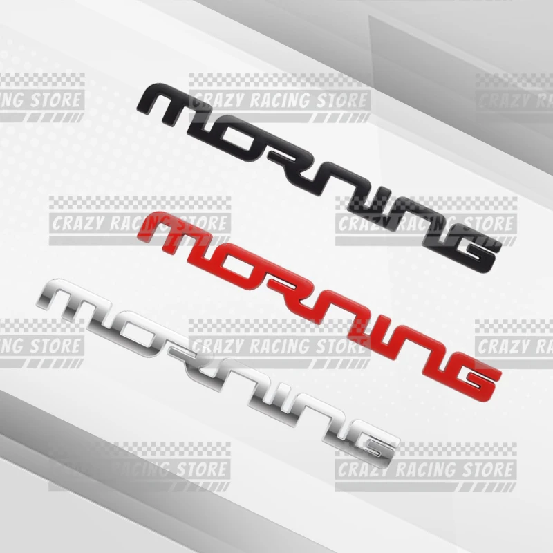 Car Badges For New Morning Picanto GT Line Rear Trunk Emblem Metal 3D Stickers Body Decals Lettering Decor Styling