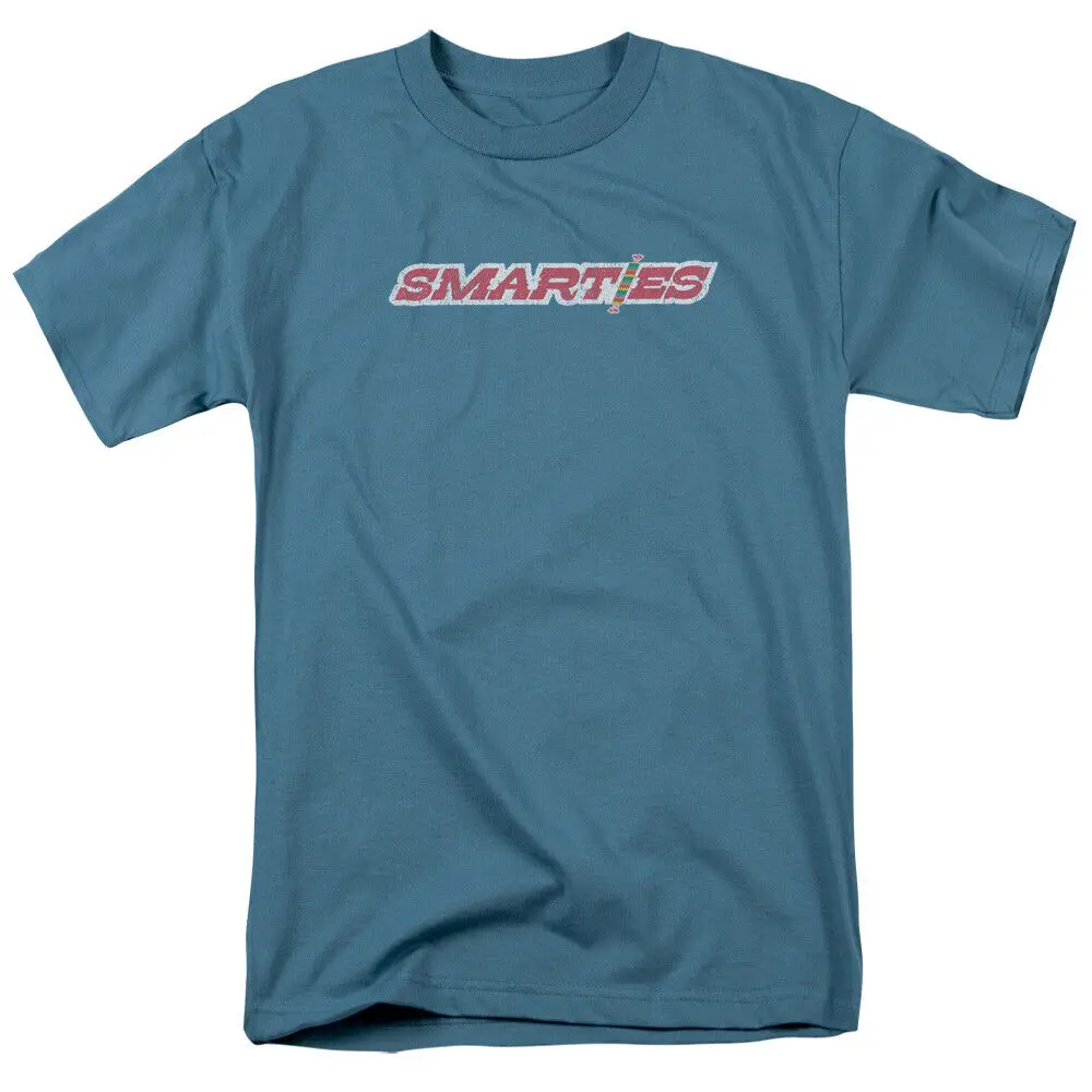 Smarties Vintage Logo T Shirt Mens Licensed Sweet Tangy Candy Slate