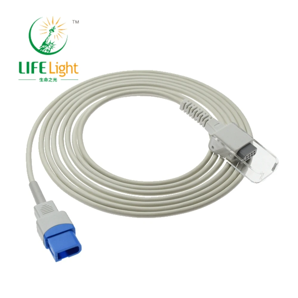 

Совместимый S * PACELABS квадратный 10-контактный монитор пульсоксиметра, удлинительный кабель-адаптер зонда SOP2, удлинитель датчика SOP2