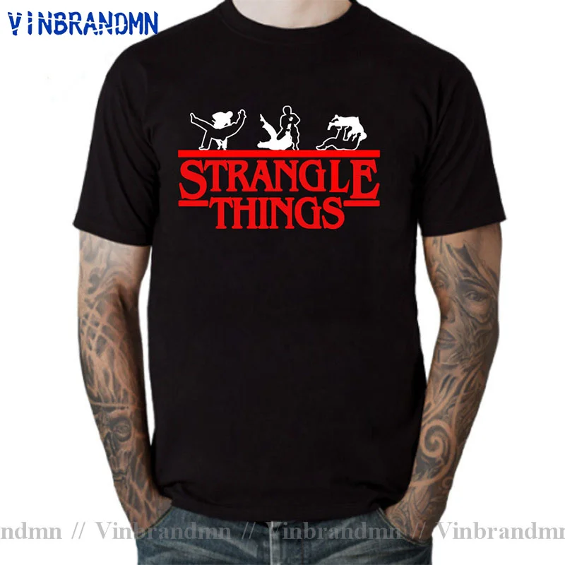 BJJ Strangle Things Judo Brazil Jujitsu T shirt Kurash Tops Tee Shirt Brazilian MMA Judo Karate Jiu Jitsu T-shirt Youth T-Shirts