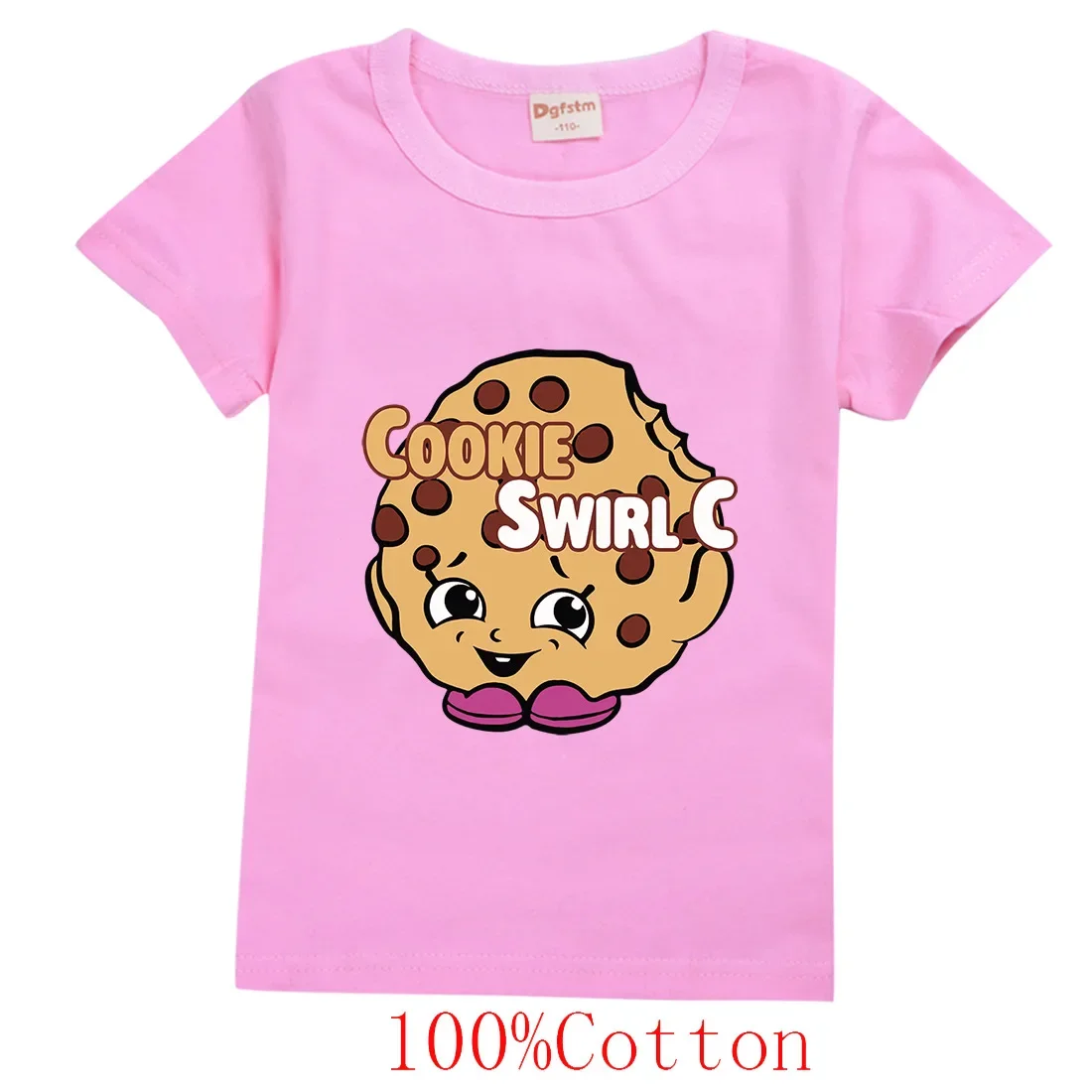 Cookie Swirl C Kids Clothes Cotton Short-sleeved T-shirts Children Sweatshirt Cartoon Casual Teen Tops Boys Girls Tees