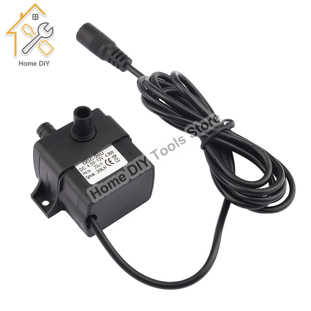 DC 5V/12V/24V USB Mini Water Pump Hydroponic Cooling Circulating Aquarium Pet Drinking Water Silent Brushless Submersible Pump