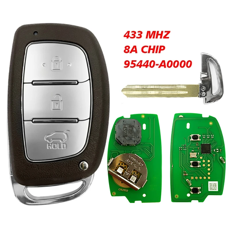 

CN020152 Aftermarket 3 Button Smart Key For Hyundai Creta 2016 Remote Fob 433MHz 8A Chip PN FCCID 95440-A0000PGB