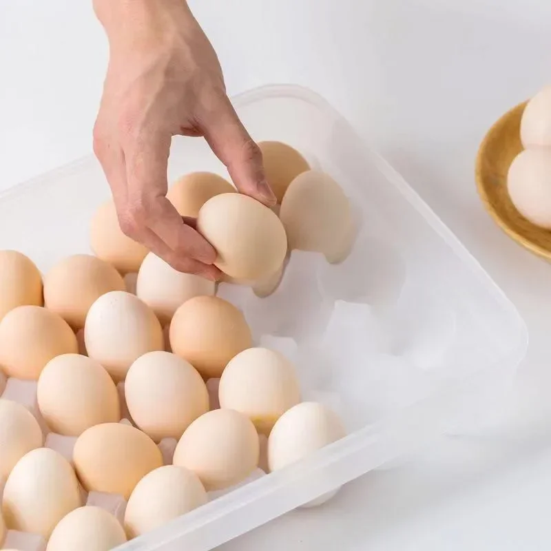 Egg Storage Box Kitchen Egg Container Case Refrigerator Crisper Fresh Storage Boxs 34 Grids Wild Picnic Egg Organizer Holder Box