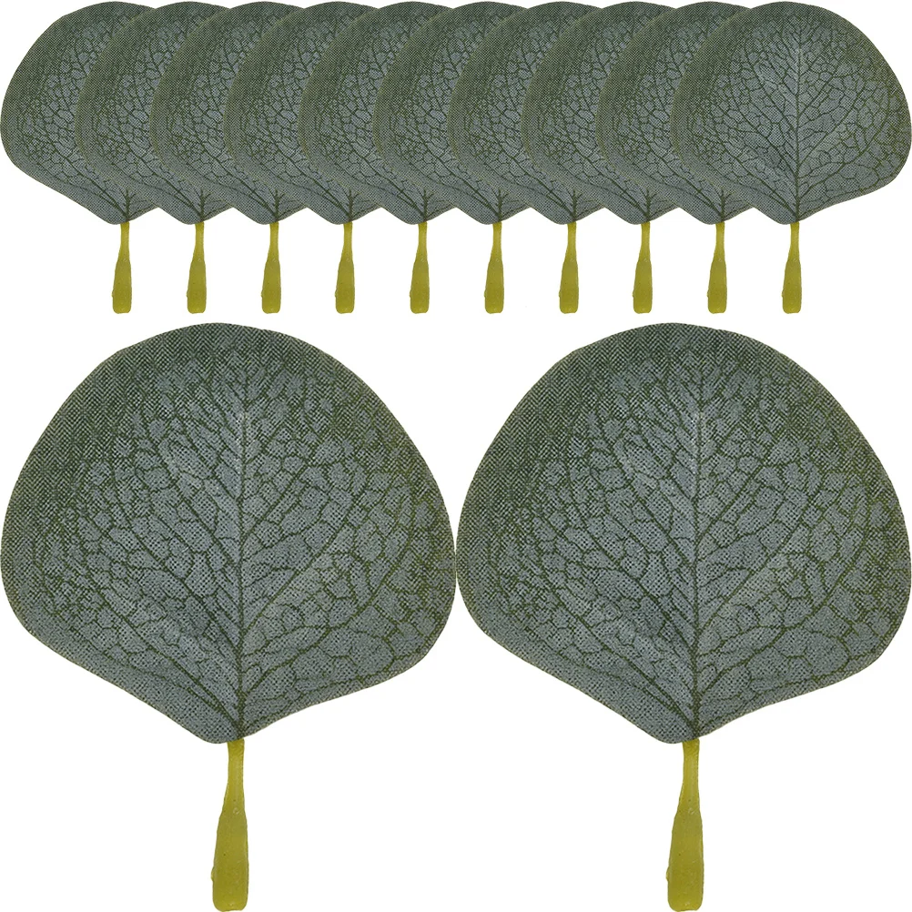 

150Pcs Fake Eucalyptus Leaves Artificial Fabric Realistic Texture Baby Shower Wedding Home Rustic Party Table Centerpiece Decor
