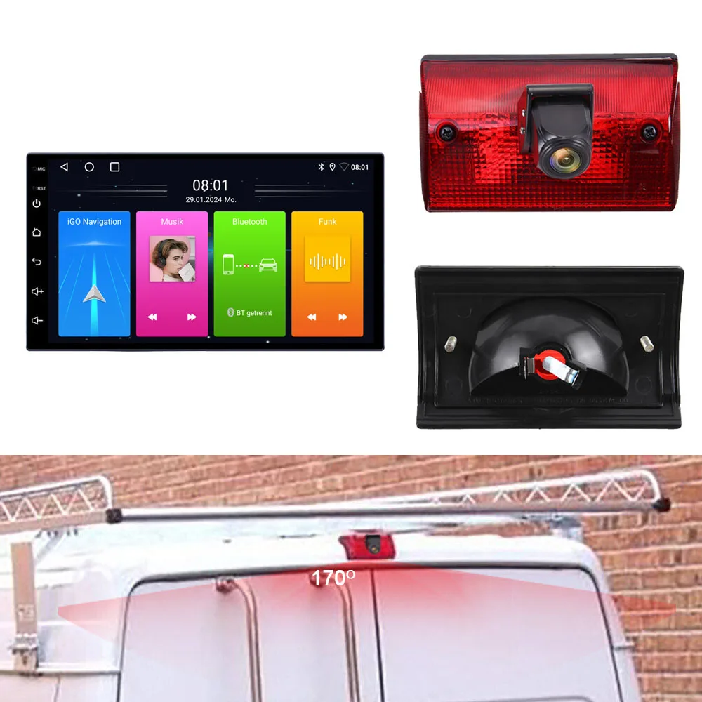 Carplay Multimedia Video Player with HD brake light Reverse camera for Mercedes- Benz Sprinter W901 W902 W903 W904 1996-2006 van