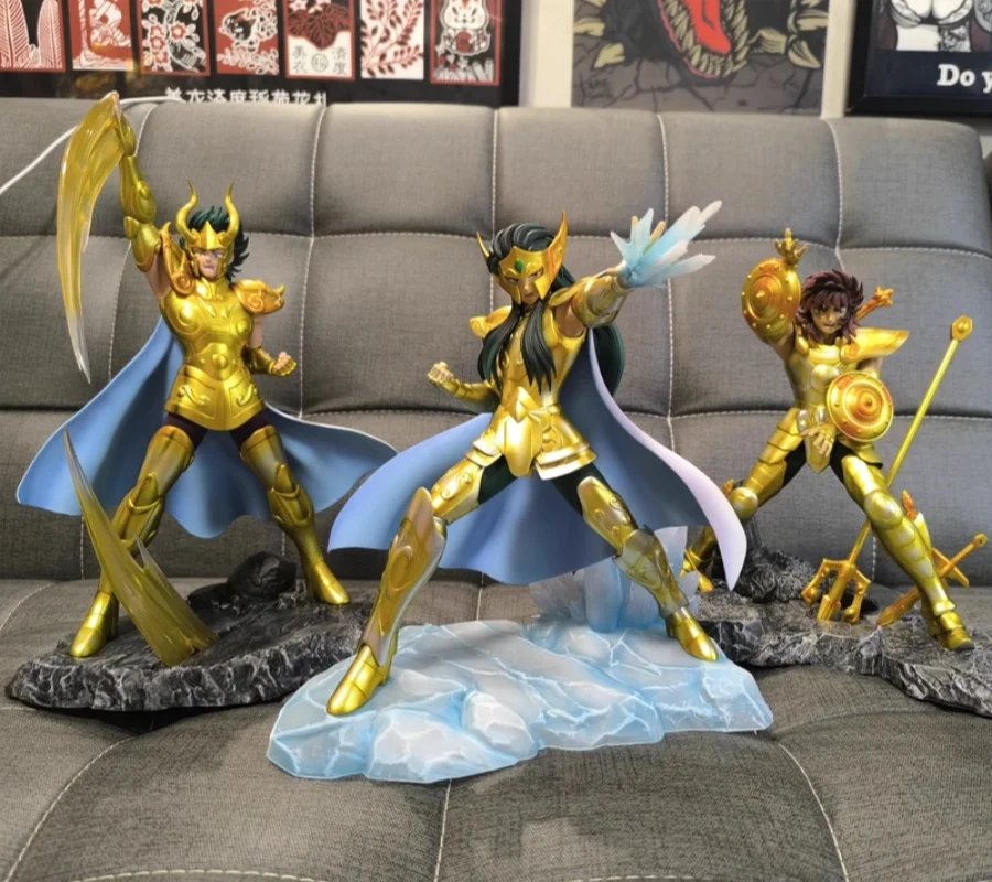 New Genuine Saint Seiya Rewards Aquarius Capricorn Asura Libra Child Tiger Swan Glacier Figurine Collectible Model Toys Gift