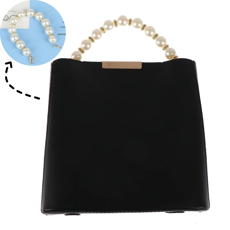 1 Pack Faux Pearl Bag With Beaded Belt Handle Chain Women's Bag Tote Bag Handle Replacement Pearl Carrying Chain Bag Accessories