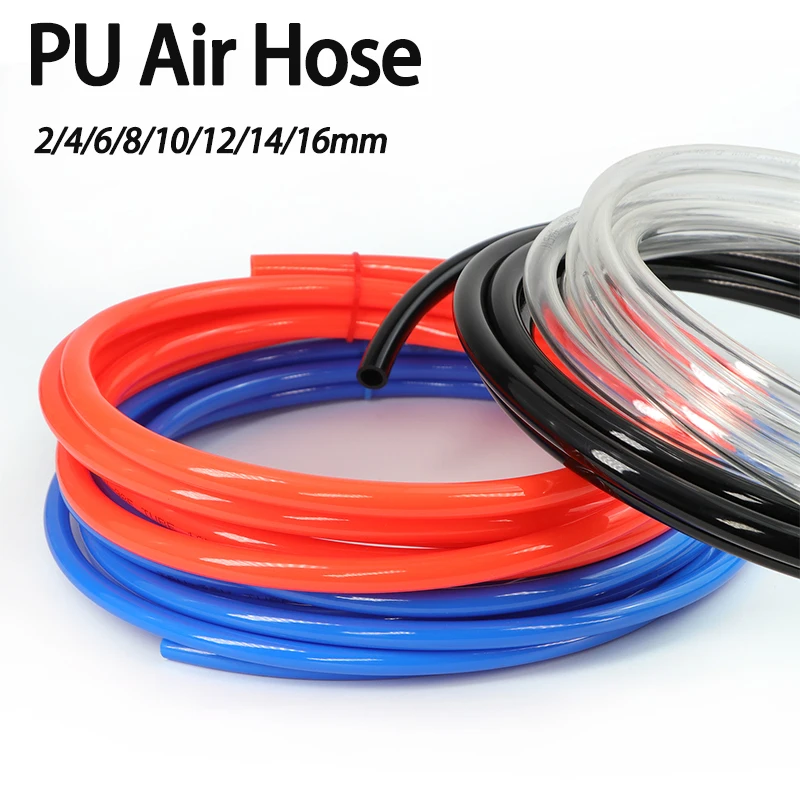 PU Air Hose Pneumatic Tube Pipe 2/4/6/8/10/12/14/16mm High Pressure Resistant Petrol Fuel Line Hose Compressor Polyurethane Tube