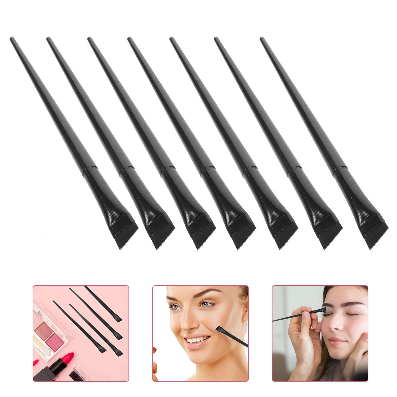 12 قطعة مجموعة فرشاة ماكياج العين بزاوية بطانة الحاجب الحاجب فرش أدوات ماكياج لتطبيق ظلال العيون وكحل المخفي