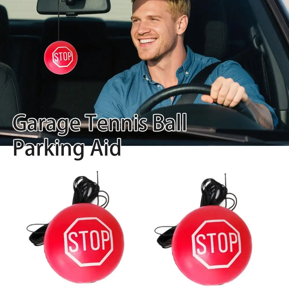 

﻿ Комплект из 2 шт. гаражных шаров-ограничителей для парковки, 7 см, подвесные, с регулируемой пряжкой, эластичным шнуром и шаром из ПУ-пены, для остановки автомобиля