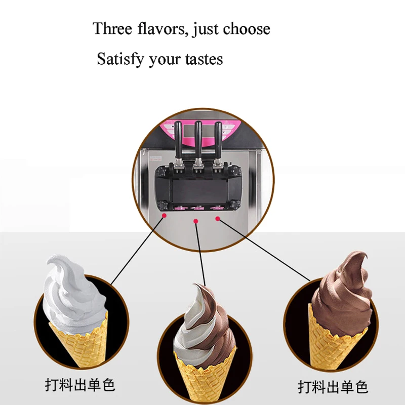 Hot Sale Stainless Steel Commercial Frozen Yogurt New Ice Cream   Maker Machine Soft Serve Vending Ice Cream Making Machine