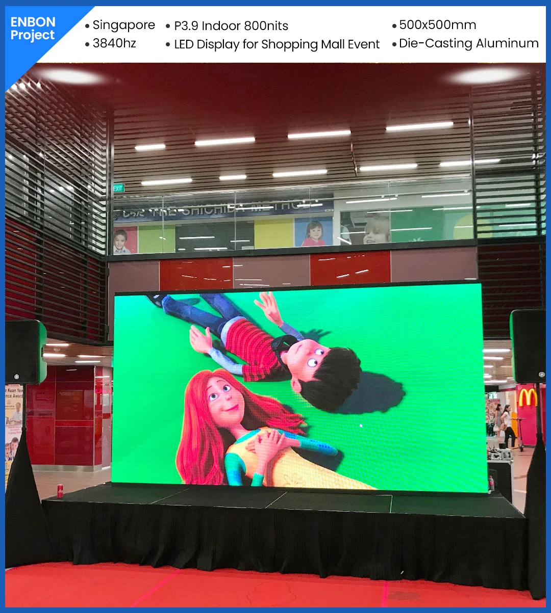 3840hz High Definition P2.9 P3.91 P4.8 Rental Video Wall LED Stage Backdrop Large LED Screen 500x500mm Indoor LED Display