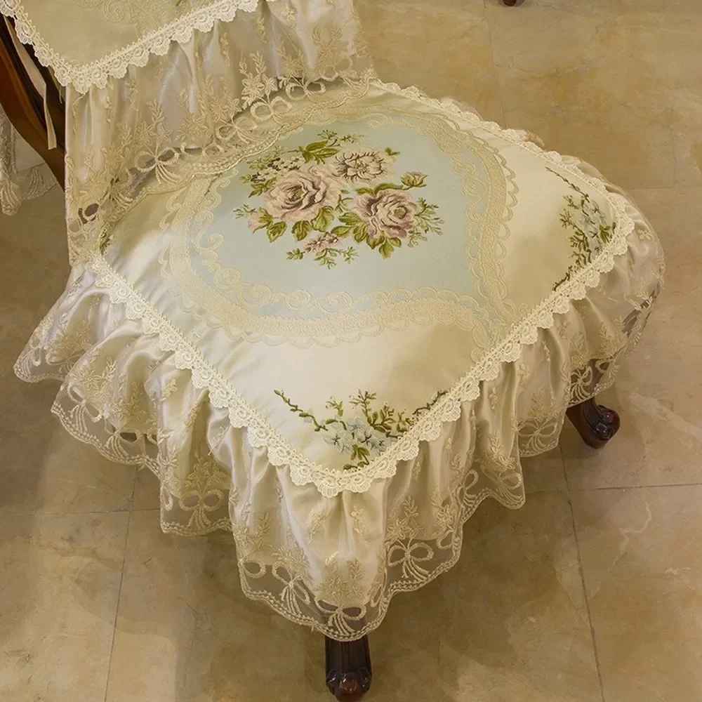 European high-grade Table Cloth Suit Square\Round Tablecloth Chair Cover For Wedding Christmas Birthday Party Restaurant Decor