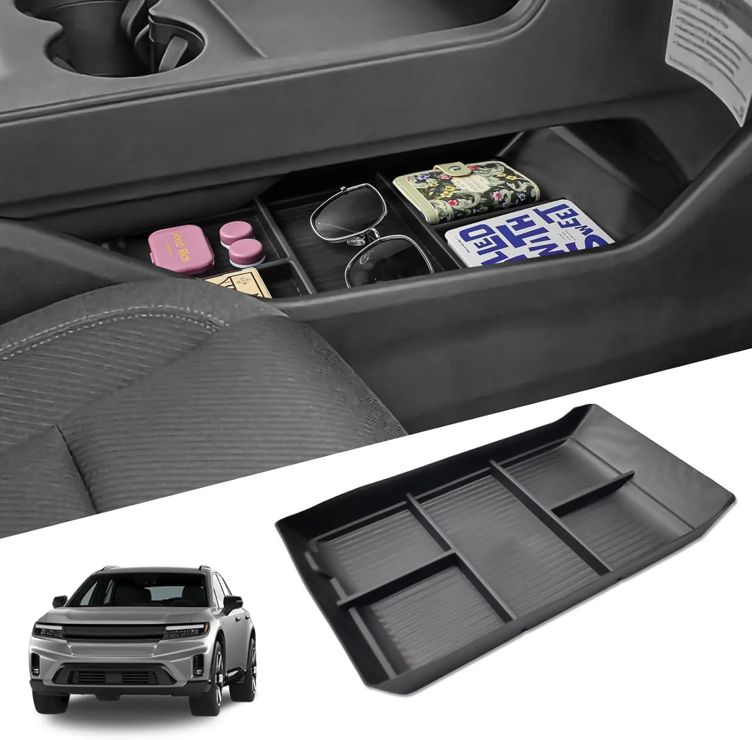 

Нижний органайзер на центральной консоли Tucknbox для Honda Prologue EV 2024 2025 и Acura ZDX 2024 2025, автомобильные аксессуары для хранения в салоне