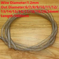 1PC,Custom 1Meter Long Extension Compression Springs,Wire Diameter 1.2mm*Outer Diameter 8/10/12/14/15/18/20/24mm *Length 1000mm