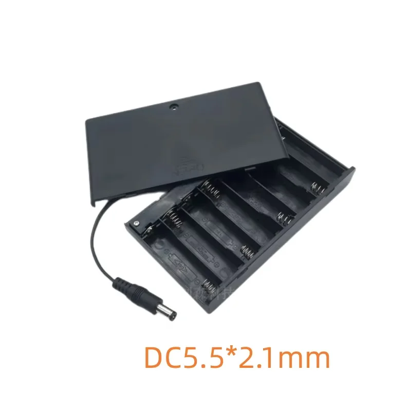 8 Section AA DC12V Dry Battery Box Cell Power Battery Holder/Case The Battery Compartment DIY Connectors Switch