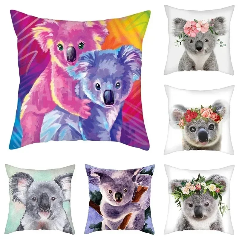 Cute Koala Pillowcase Car Ornaments Office Living Room Sofa Home Pillowcase