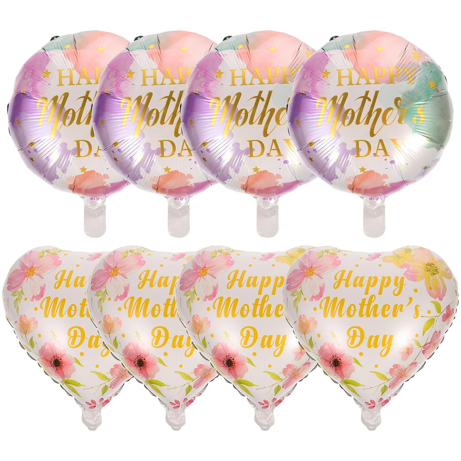 

12 Pcs Aluminum Film Balloons Heart Shaped Helium Mother's Day Party Decorations Festive Layout Balloon naments Wall Hanging