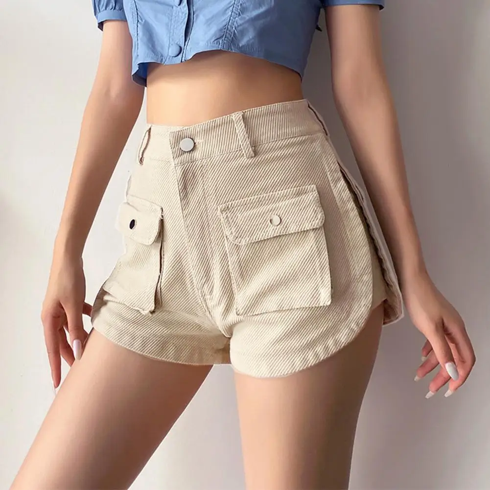 Super short en denim taille basse pour femme, jean court vintage, pantalon chaud polyvalent, élastique, mince, maigre, multi-poches, sexy, été