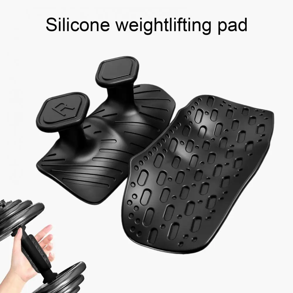 1 Pair Anti-Slip Silicone 2-Finger Palm Protection Weight Lifting Dumbbell Deadlift Pull-Up Grippers Training Fingerless Gloves