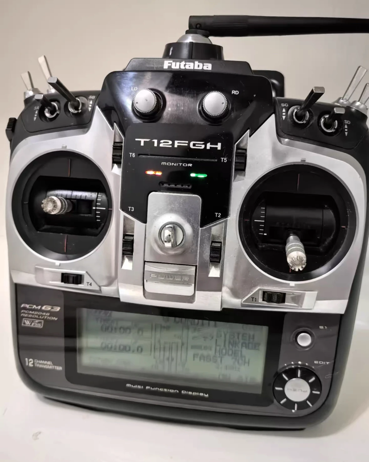 

90% new Futaba T12FGH 12FG RC radio control controller set with tm-14 RF 2.4GHz FASST module transmitter